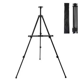 Мольберт Annhua, металлический мольберт, складная подставка для мольберта, регулируемая высота, 3-х уровневая подставка для рисования, мольберт для эскизов, мольберт для рисования, вывеска, легкий вес