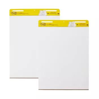 Мольберт-блокнот с липкими заметками, настенный, простой, белый, 762 x 635 мм, 30 листов, 2 книги, МОЛЬБОМБЕР 559, клейкая лента Post-it