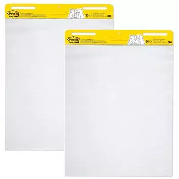 Мольберт-блокнот с липкими заметками, настенный, белый, квадратный, 762 x 634 мм, 30 листов x 2 книги, мольберт 560 Post-it