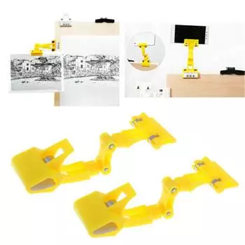 Мольберты с зажимами для рисования Переносные копировальные зажимы для картин Зажимы для картин Мольберты для художников с двойной головкой жёлтый
