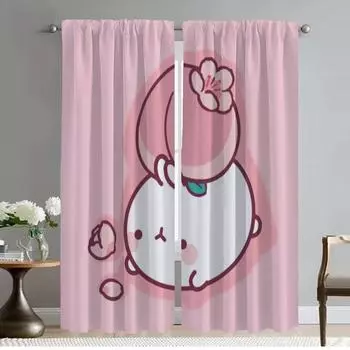Molang Blackout Curtain for Room 2 Panel Partition Shades Modern Living Room Curtains for Camera Home Interior Curtains Kitchen W50xH70cmx2pcs-CL
