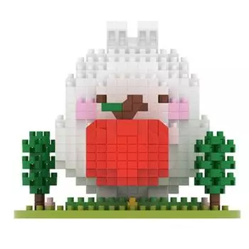 Molang Mini Nanoblock, Apple Molang, популярные корейские игрушки