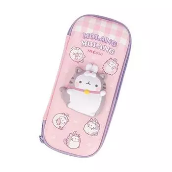 Molangi Lovely Cats Squishy EVA Pouch Многофункциональный пенал для хранения Пенал, 1 шт., Розовый