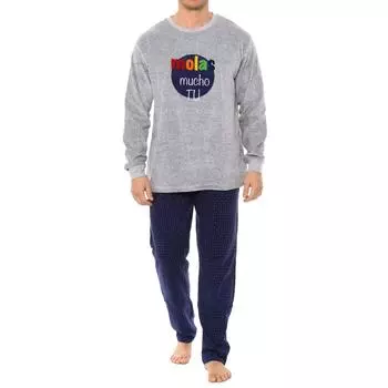 MOLAS MUCHO мужская хлопковая пижама с круглым вырезом 97274, Мужские пижамы, Одежда для сна, Зимние пижамы