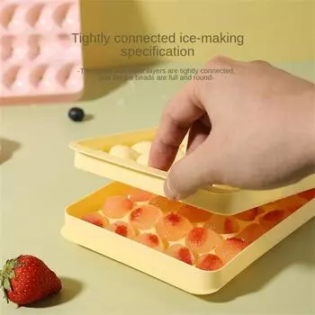 Mold Ice Lattice Heart-shaped Silicone mold Fruit Ice Food Homemade Commercial Household IceCube With Lid Ice Box