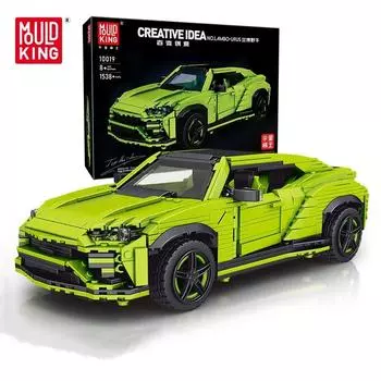 MOLD KING 10019 Технический спортивный автомобиль, игрушки, кирпичи, суперскоростной автомобиль, строительные блоки, развивающие игрушки для детей, подарки на день рождения