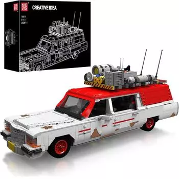 Mold King 10071 Технический автомобильный строительный блок Ecto Ghost Bus Модель сборки Модель автомобиля Кирпичи Детский рождественский подарок