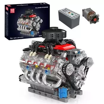 Mold King 10171 Technik V8 Двигатель Блок MOC Пропорциональный Блок Модель Двигатель Мини Двигатель Структура Блок Игрушки для Набора, Набор, Модель, 535+PCS Дети,