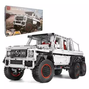MOLD KING 13061 Технический пикап, автомобильные строительные блоки, приложение, RC, моторизованный, 6x6, модель внедорожного грузовика, MOC, кирпичи, детский рождественский подарок