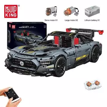 MOLD KING 13123 Технический спортивный автомобильный конструктор для мальчика RC Моторизованный гоночный автомобиль Строительные блоки MOC Кирпичи Игрушки для детей Подарки No motor