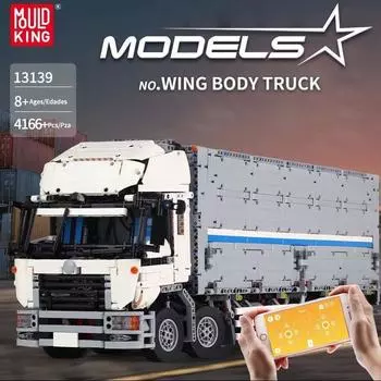 MOLD KING 13139 Технический ARAKAWAS Tow Wing Body Контейнеровоз Tatra Модель Строительные блоки MOC-1389 Кирпичи Детские игрушки Подарки With motor