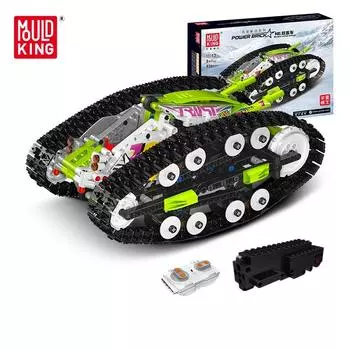 MOLD KING 13153 Технический пульт дистанционного управления, автомобильные строительные блоки, зеленые двусторонние автомобильные кирпичи, игрушки, подарки на день рождения для детей