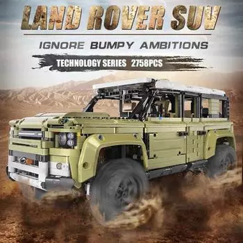 Mold King 13175 The Green MOC Off-road Land Car Motor Rover Defender Модель внедорожника Строительные блоки Кирпичи Детские игрушки Подарки на день рождения