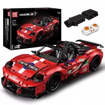 MOLD KING 13176 Технический автомобиль с дистанционным управлением Спортивный автомобиль Строительные блоки Игрушки Technoloy Супер гоночный автомобиль Модельные наборы Подарок для мальчиков