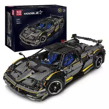 Mold King 13182 Высокотехнологичный автомобиль MOC 1:8-масштабная модель автомобиля, суперспортивный автомобиль, идеальная концепция автомобиля, технология гальванизации чёрный