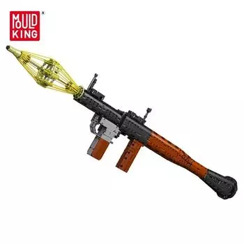 MOLD KING 14017 Реактивная граната РПГ Гранатомет Техническая боевая винтовка Моделирование Пистолет Оружие Кирпичи Игрушки для детей