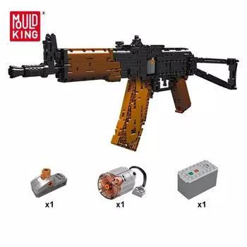 MOLD KING 14020 Технический AK47 Боевая винтовка Моделирование пистолета Модель Строительные блоки Военное оружие Кирпичи Набор игрушек для детей Подарки