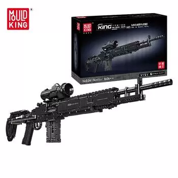 MOLD KING 14026 Технический MK14 Боевая винтовка Моделирование пистолета Модель Строительные блоки Военное оружие Кирпичи Набор игрушек для детей Подарки