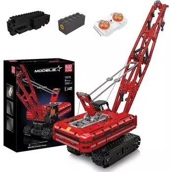 Mold King 15069 и 15070 MK, строительные комплекты гусеничного крана, строительные блоки, модель строительной техники с мотором, подарочная игрушка для детей от 8 лет (1292+ штук) красный