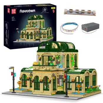 Mold King 16057 MOC Большой набор для моделирования ботанического сада, Креативный набор для моделирования ботанического сада со светодиодным освещением, Аксессуары