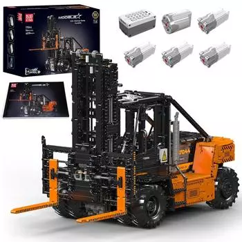 Mold King 17044/17045, высокотехнологичный строительный блок, дистанционное управление, сверхмощная модель вилочного погрузчика, сборочный грузовик, игрушки, детский рождественский подарок красный