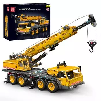 Mold King 17058 технология автомобильный кран строительные блоки 997 штук MOC тяжелый кран технология строительные блоки кран зажим выставочная модель