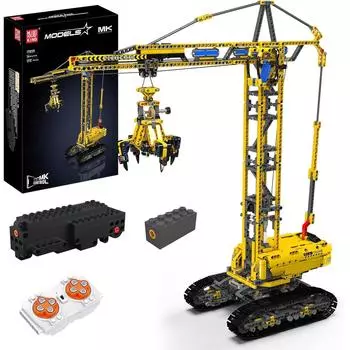 Mold King 17059, технические игрушки для автомобилей, модель гусеничного крана с дистанционным управлением, совместимая с 42042, строительный блок, детский рождественский подарок