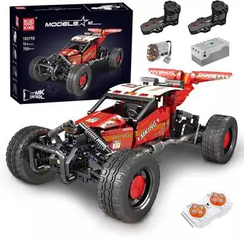 Mold King 18019A/B Технический автомобильный строительный блок, моторизованный ураган, внедорожник, модель автомобиля, игрушки, детские рождественские подарки красный