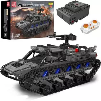 Mold King 20030, военный танк, строительный блок, дистанционное управление, EV2, вездеход, гусеничный автомобиль, модель сборки, автомобиль, кирпич, подарок для детей