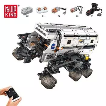 MOLD KING 21014 Технические строительные блоки приложение RC моторизованный Star Explorer автомобиль в сборе кирпичи игрушки для детей рождественские подарки белый
