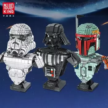 MOLD KING 21020 21021 21022 Star Plan Toys Модель Звездного солдата Строительные блоки Сборка Бюст Шлем Кирпичи Рождественские подарки