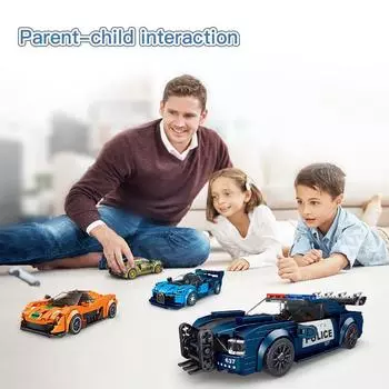 MOLD KING 27001, технические игрушки для сборки автомобилей, модель спортивного скоростного гоночного автомобиля с демонстрационной коробкой, сборочные кирпичи, рождественские подарки 27001