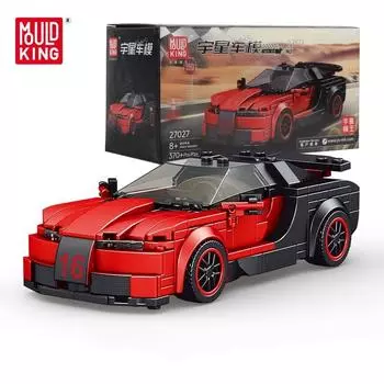 Mold King 27027 Техническая модель автомобиля, строительные блоки для мальчиков, скоростной автомобиль с коробкой для дисплея, строительные игрушки для детей