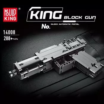MOLD KING креативные игрушки-блоки, пистолет Glock, автоматический пистолет, модель, строительные блоки, сборочные кирпичи, детские игрушки, рождественские подарки
