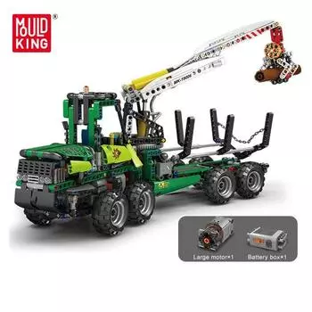 MOLD KING Технические строительные блоки Приложение Пневматическая лесная машина Грузовик MOC-32456 Модель игрушки для детей Рождественские подарки