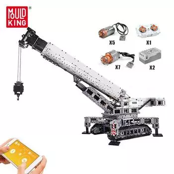 MOLD KING технические строительные наборы, приложение с дистанционным управлением, грузовик LTM, экскаватор, модель крана, детские игрушки, рождественские подарки