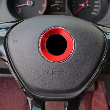 Молдинги салона автомобиля на руль для Volkswagen VW Golf MK6 Polo Jetta Scirocco Passat красный