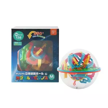 Moleon Maze Ball M Size Maze Ball Обучающая игрушка в подарок Игрушка-лабиринт [3D/Brain Ball/3D Maze] (Игра на развитие интеллекта/3D-головоломка) [138 Трюк]