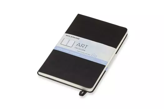 Moleskine Aquarell Notizbuch Hard Schwarz Large/A5, акварельная бумага 200G, обложка, чёрный