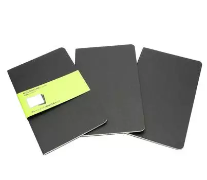 Moleskine Note Cahier Journal Plain QP318 LG Black