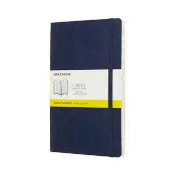 Moleskine Note Classic блокнот в мягкой обложке Graph большого размера 13 см x высота сапфирово-синий QP617B20 (Ширина 21см)
