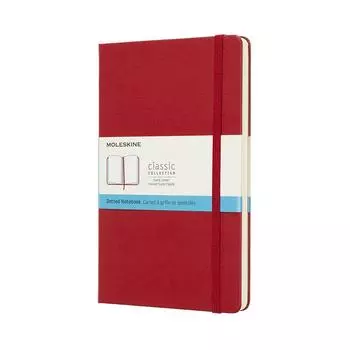 Moleskine Note Classic блокнот в твердом переплете в горошек большого размера красный QP066F2