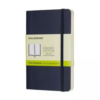 Moleskine Note Classic Notebook Мягкая обложка Простой карманный размер 9 см x высота Сапфирово-синий QP613B20 (Ширина 14см)