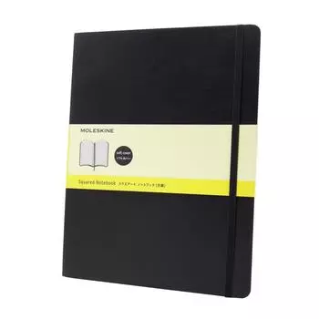 Moleskine Note Classic Notebook Soft Cover Graph XL Size 19cm x Height Black QP622 (Width 25cm)