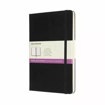 Moleskine Note Classic Notes Двойной макет x Горизонтальный твердый переплет Большой размер Черный NB313HBK (Простая линейка) чёрный