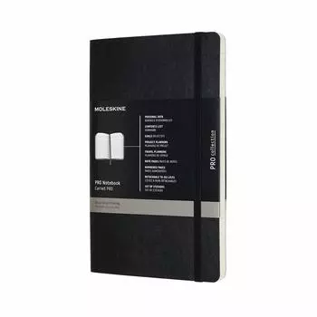 Мягкая обложка для блокнота Moleskine Note PRO, большая, черная PROPFNTB3SBK чёрный