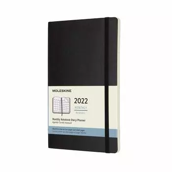 Moleskine Notebook 2022 January Start 12 Month Monthly Diary Soft Cover Large Size Black DSB12MN3Y22 чёрный