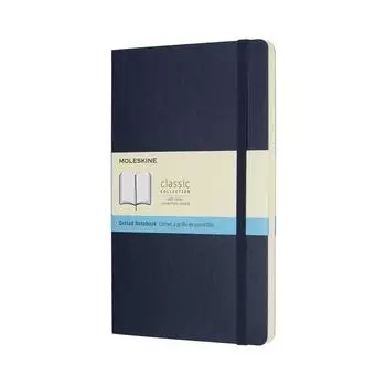 Moleskine Notebook Classic Notebook Soft Cover Dot Square Large Size 13cm x Height Sapphire Blue QP619B20 (Ширина 21см)