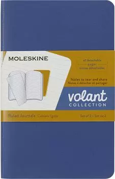 Moleskine Notebook VOLANT Journal Ruled Pocket Forget Me Not Amber Yellow QP711B41M17 Blue,