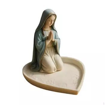 Молитвенная статуэтка, поднос для украшений, держатель для розария, рождественская фигурка, скульптура для колец Virgin Mary
